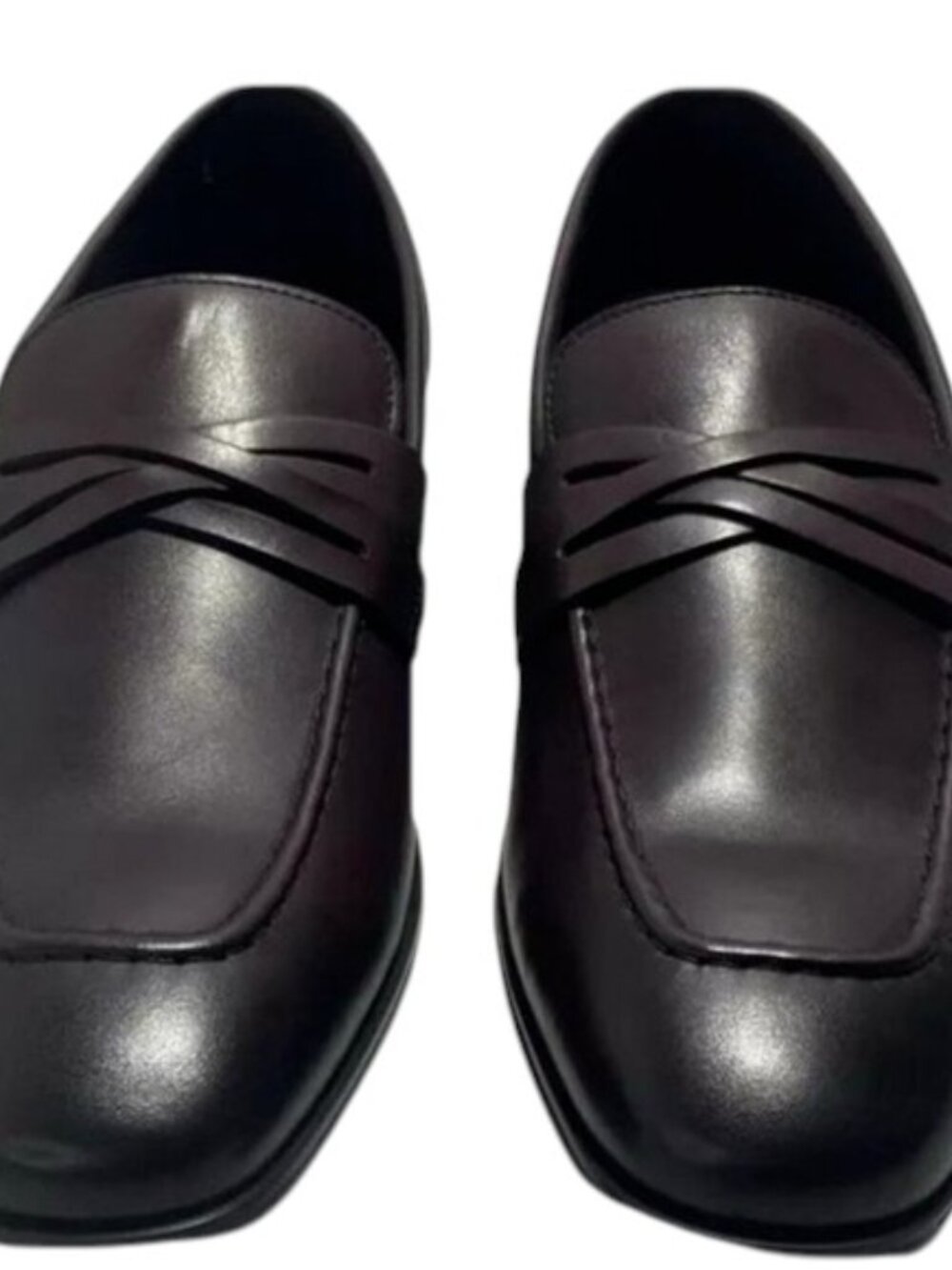 NEW STUART WEITZMAN Simon Criss Cross Loafer Mens Size 10.5 Slip On Bordo